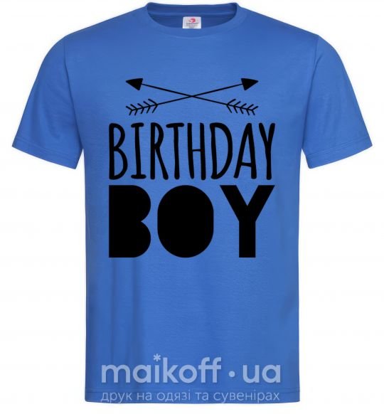 Мужская футболка Birthday boy boho Ярко-синий фото