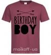 Чоловіча футболка Birthday boy boho Бордовий фото
