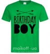 Мужская футболка Birthday boy boho Зеленый фото