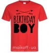 Мужская футболка Birthday boy boho Красный фото