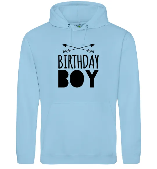 Чоловіча толстовка (худі) Birthday boy boho Блакитний фото