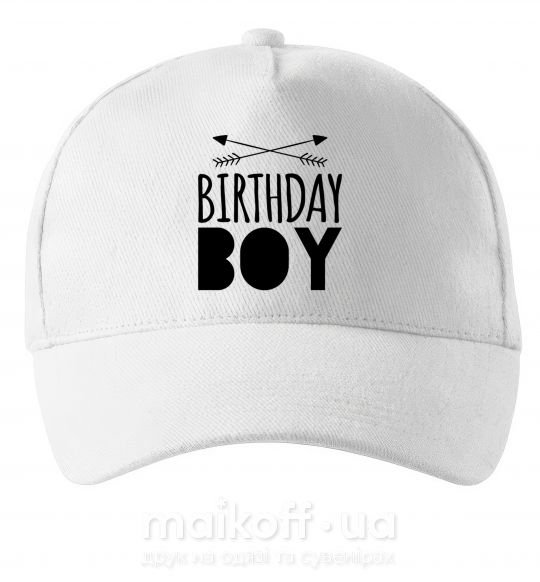 Кепка Birthday boy boho Білий фото