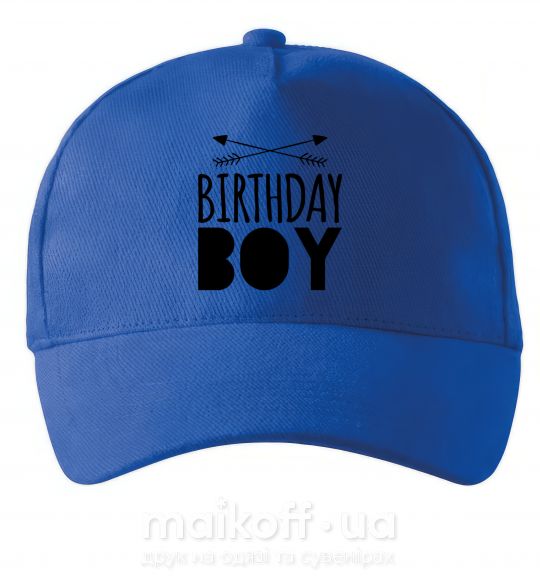 Кепка Birthday boy boho Ярко-синий фото
