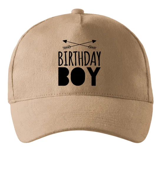 Кепка Birthday boy boho Песочный фото