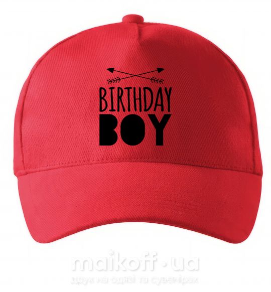 Кепка Birthday boy boho Червоний фото