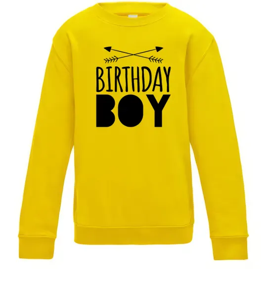 Дитячий світшот Birthday boy boho Сонячно жовтий фото