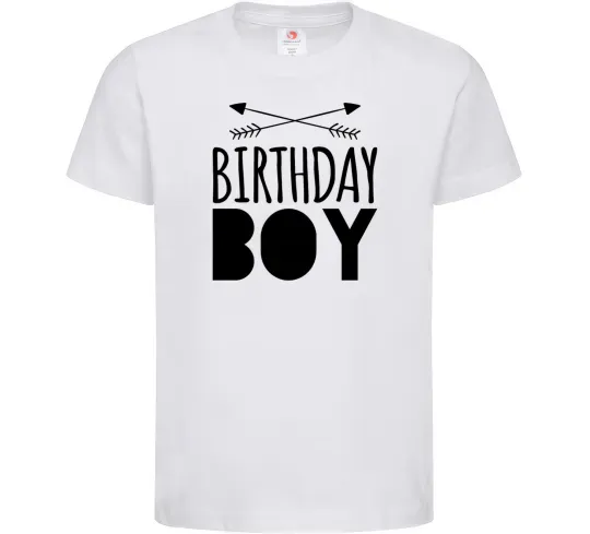 Дитяча футболка Birthday boy boho Білий фото