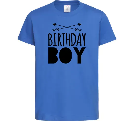 Дитяча футболка Birthday boy boho Яскраво-синій фото