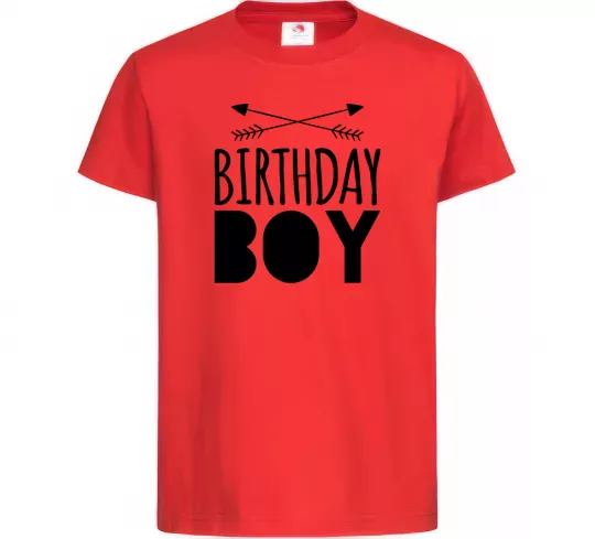 Дитяча футболка Birthday boy boho Червоний фото