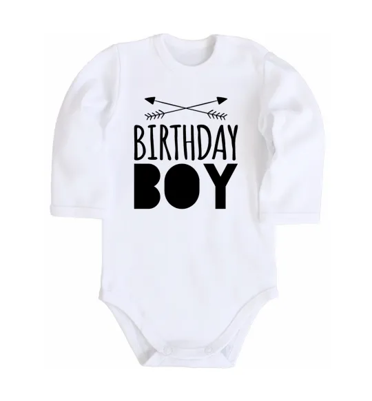 Дитячий бодік Birthday boy boho Білий фото