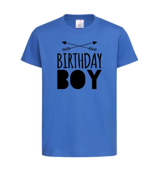 Детская футболка Birthday boy boho Ярко-синий фото