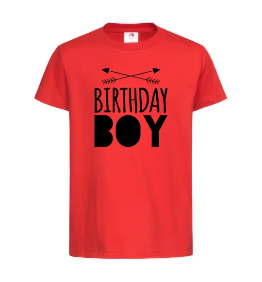 Детская футболка Birthday boy boho Красный фото