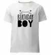 Мужская премиум футболка Birthday boy boho Белый фото