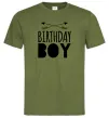 Мужская футболка Birthday boy boho Оливковый Мужская футболка Birthday boy boho Оливковый фото