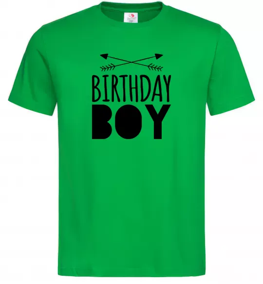 Мужская футболка Birthday boy boho Зеленый фото