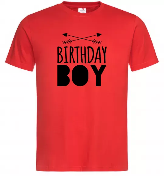 Мужская футболка Birthday boy boho Красный фото