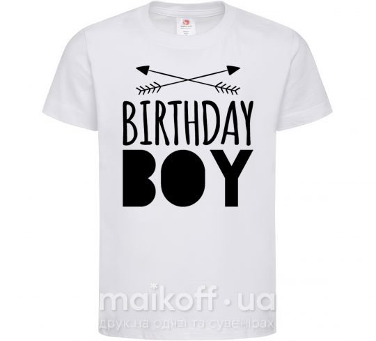 Дитяча футболка Birthday boy boho Білий фото