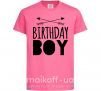 Дитяча футболка Birthday boy boho Яскраво-рожевий фото