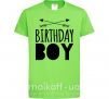 Детская футболка Birthday boy boho Лаймовый фото