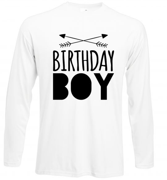 Лонгслів Birthday boy boho Білий фото