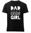 Чоловіча преміум футболка Dad of the birthday girl Чорний фото