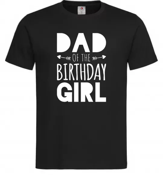Мужская футболка Dad of the birthday girl Черный фото