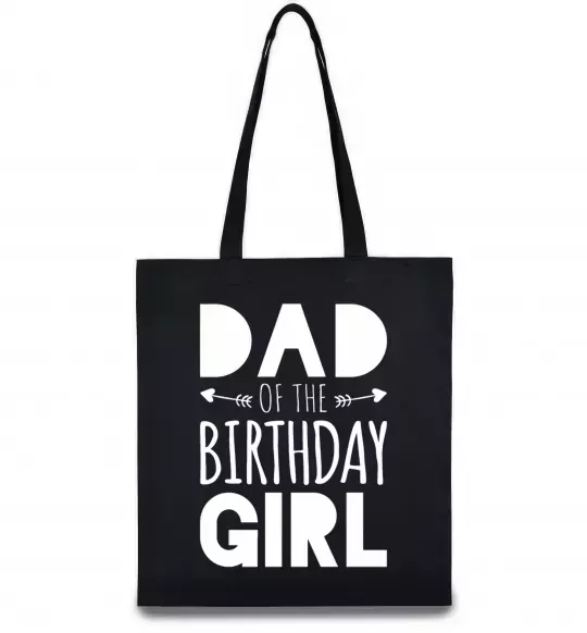 Эко-сумка Dad of the birthday girl Черный фото