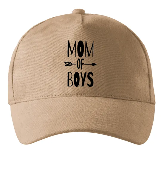 Кепка Mom of boys Песочный фото