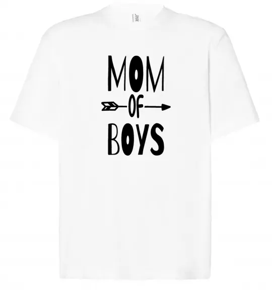 Футболка Оверсайз Mom of boys Белый фото
