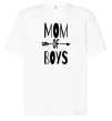 Футболка Оверсайз Mom of boys Белый фото
