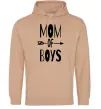 Жіноча толстовка (худі) Mom of boys Пісочний Жіноча толстовка (худі) Mom of boys Пісочний фото