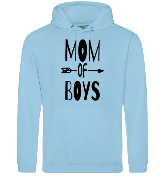 Жіноча толстовка (худі) Mom of boys Блакитний фото