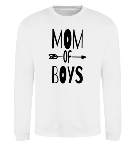 Світшот Mom of boys Білий фото