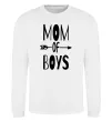 Світшот Mom of boys Білий Світшот Mom of boys Білий фото