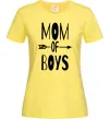Женская футболка Mom of boys Лимонный Женская футболка Mom of boys Лимонный фото