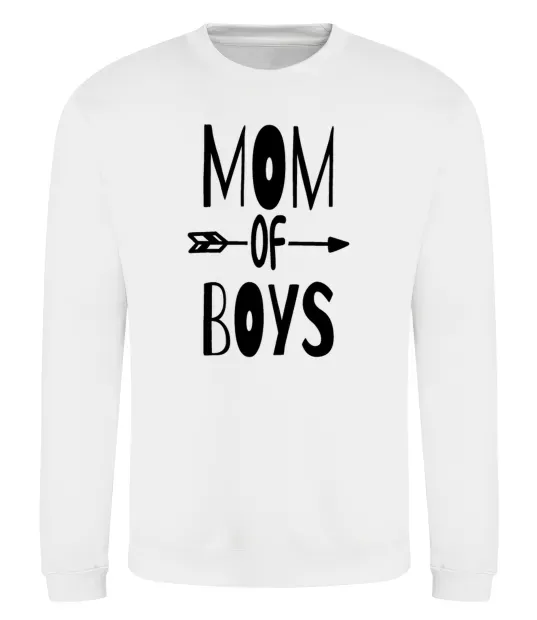 Свитшот Mom of boys Белый фото