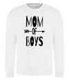 Свитшот Mom of boys Белый фото