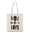 Эко-сумка Mom of boys Бежевый фото