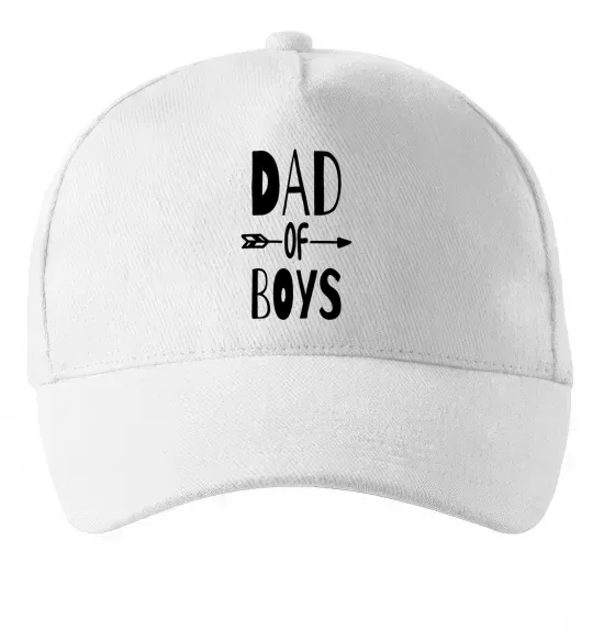 Кепка Dad of boys Білий фото