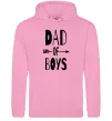 Мужская толстовка (худи) Dad of boys Розовый фото