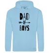Мужская толстовка (худи) Dad of boys Голубой фото