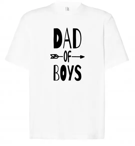 Футболка Оверсайз Dad of boys Белый фото