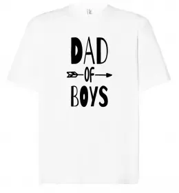 Футболка Оверсайз Dad of boys Белый фото