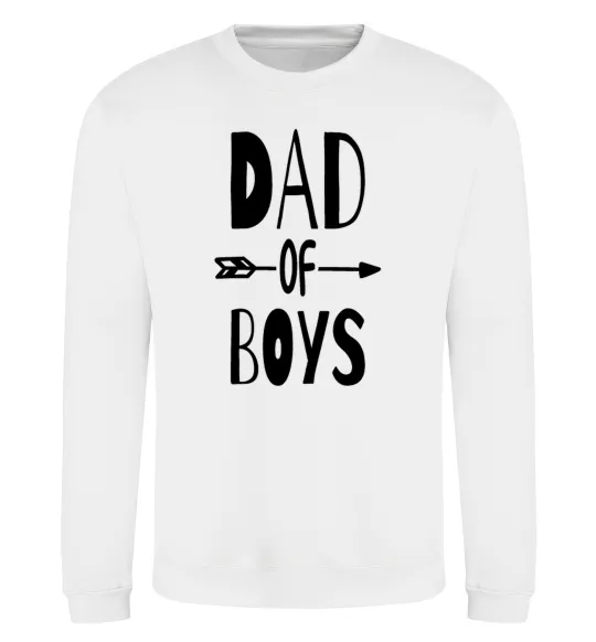 Світшот Dad of boys Білий фото