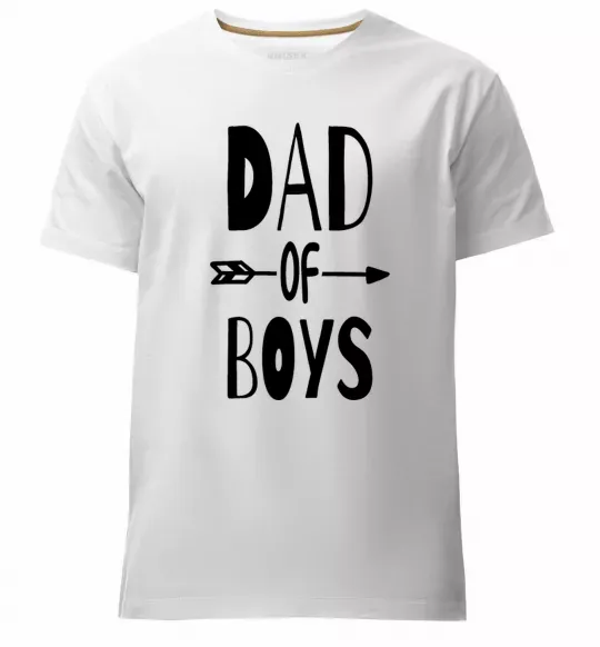Чоловіча преміум футболка Dad of boys Білий фото