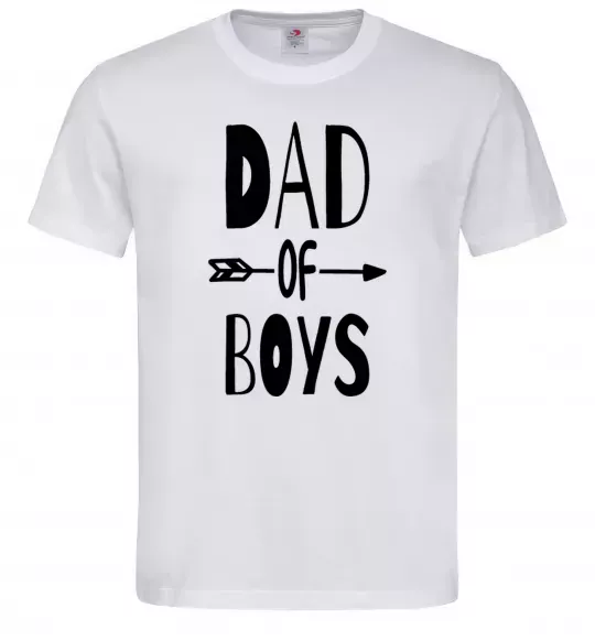 Мужская футболка Dad of boys Белый фото