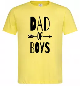 Мужская футболка Dad of boys Лимонный фото