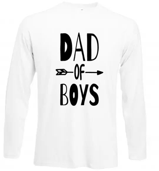 Лонгслив Dad of boys Белый фото