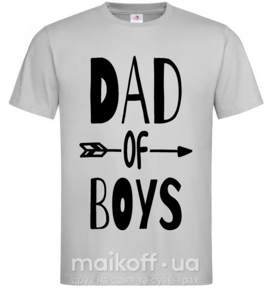 Мужская футболка Dad of boys Серый фото