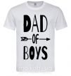 Чоловіча футболка Dad of boys Білий фото